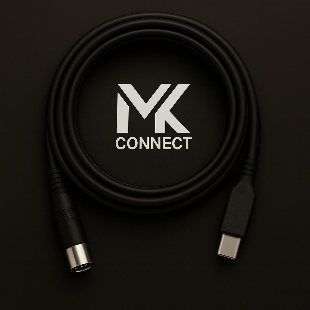 MK Connect Parametrierkabel mit USB-C &amp; runden 10-poligen MIS Stecker für TELENOT Complex-Serien